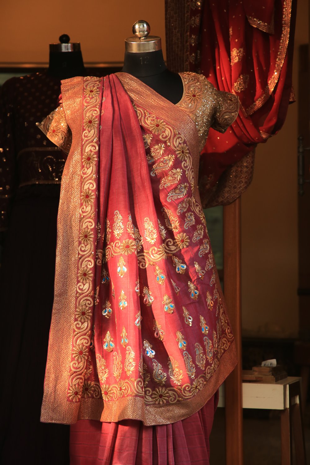 Rani Pink Bandhej Silk Saree